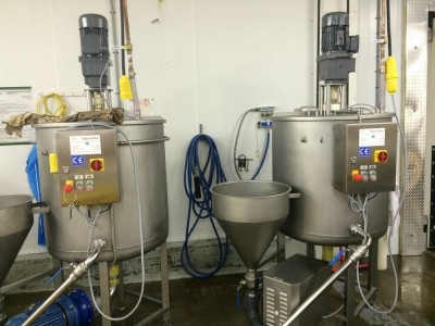 Installed water for brine mixing tanks